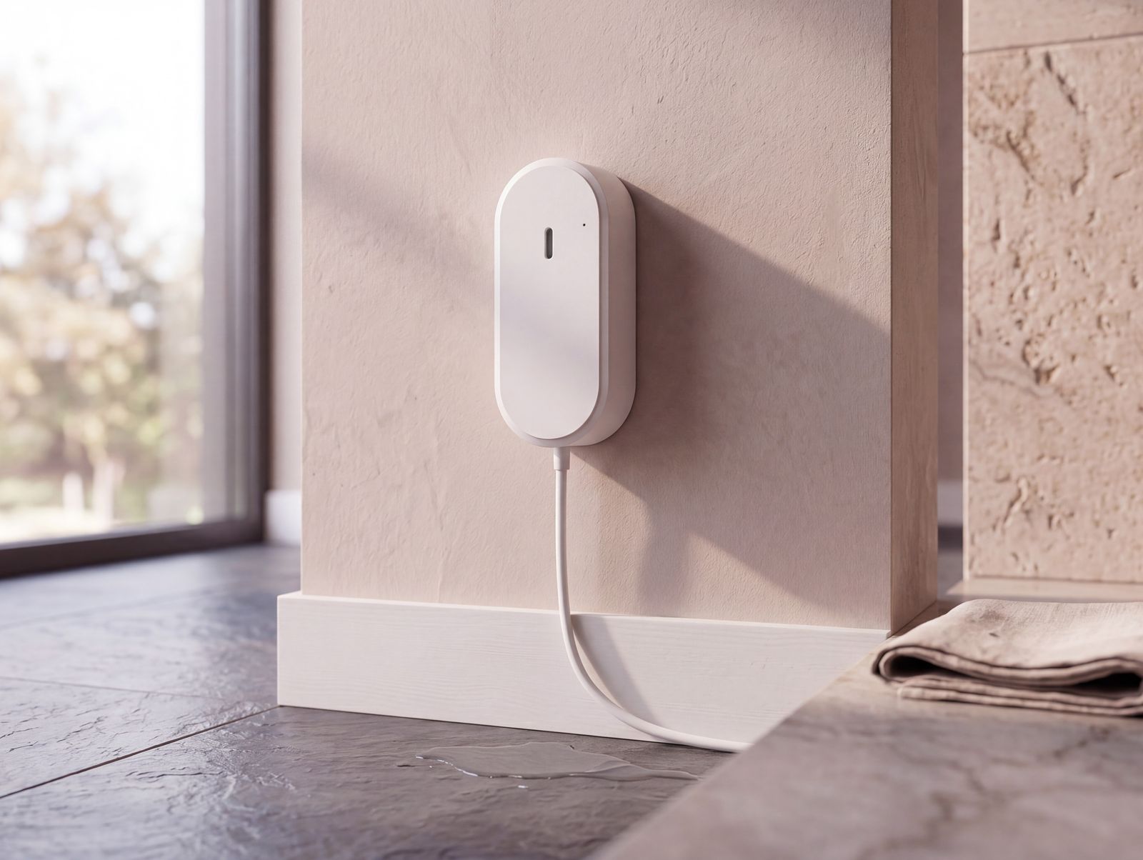 Mounted at the baseboard