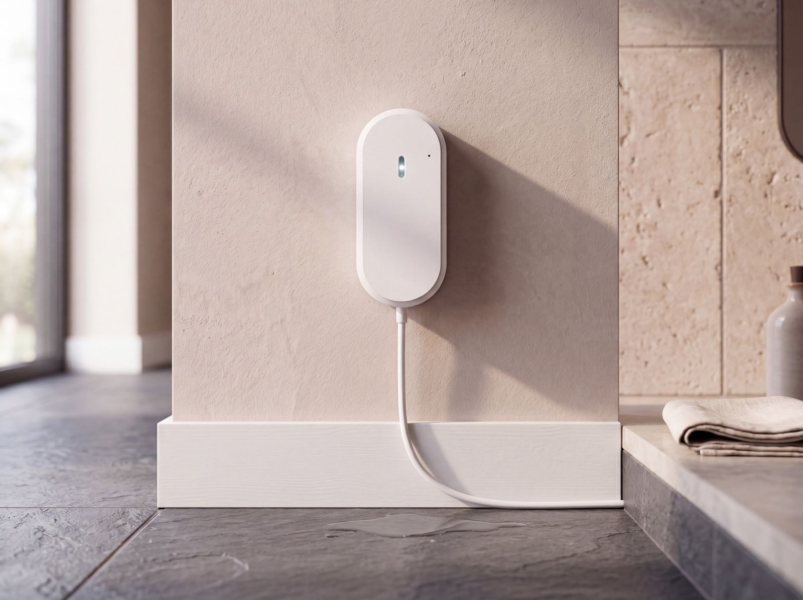 Installed in a bathroom